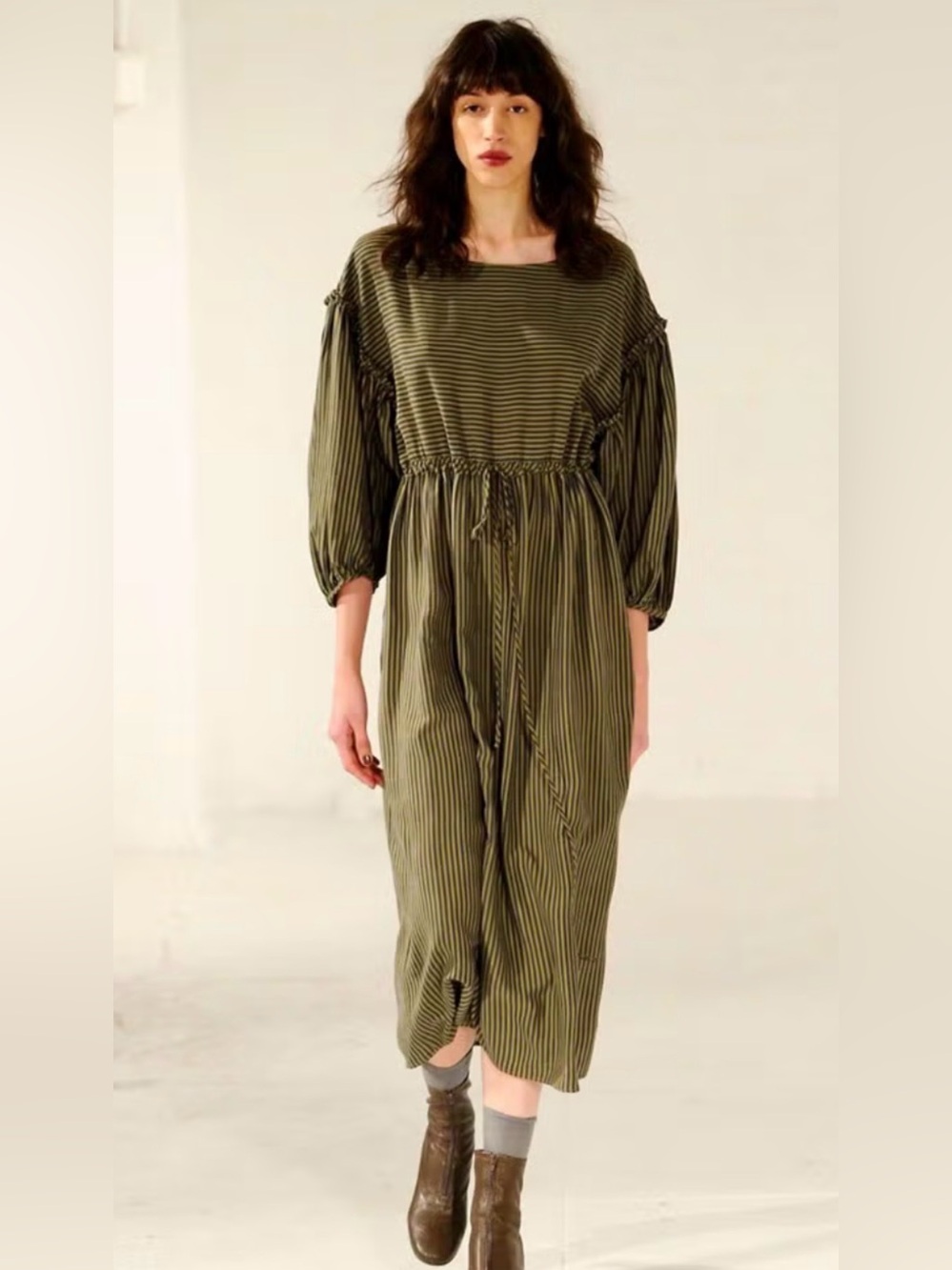 Mara Hoffman Maya Dress in Cerignola Stripe L- XL Fall Stripes